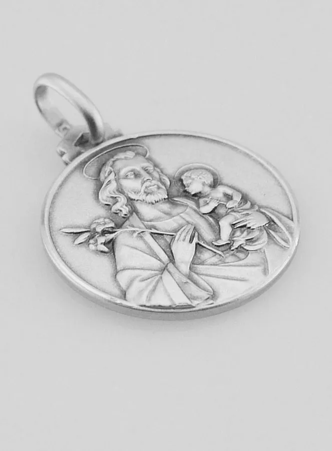 Doop Hanger Sint Jozef van Massief Zilver (pic 3)