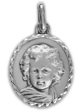 Doop Medaillon Engel Rafaël 925 Zilver (pic 1)