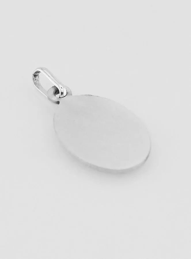 Doop Medaillon Maagd Maria met Sluier Echt Zilver (pic 4)
