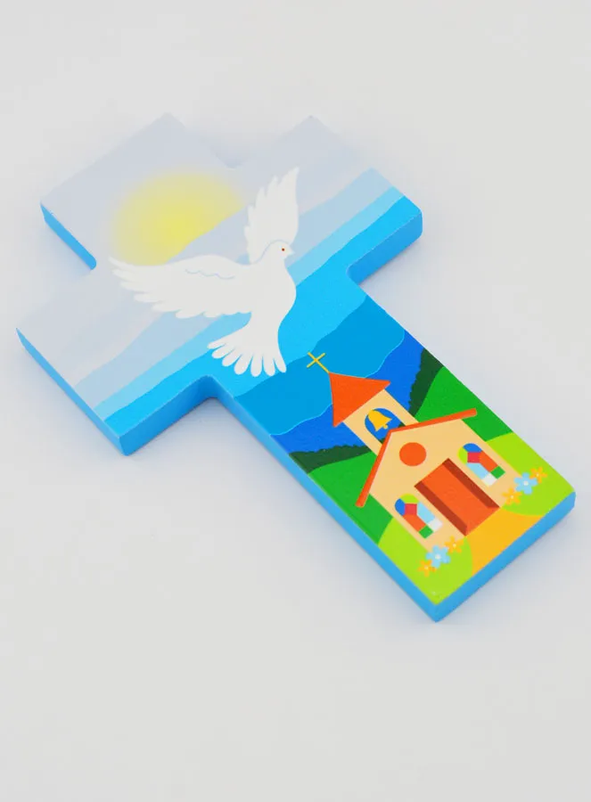 Kruisje Duif Heilige Geest en Kerk - Doop Geschenk (pic 3)