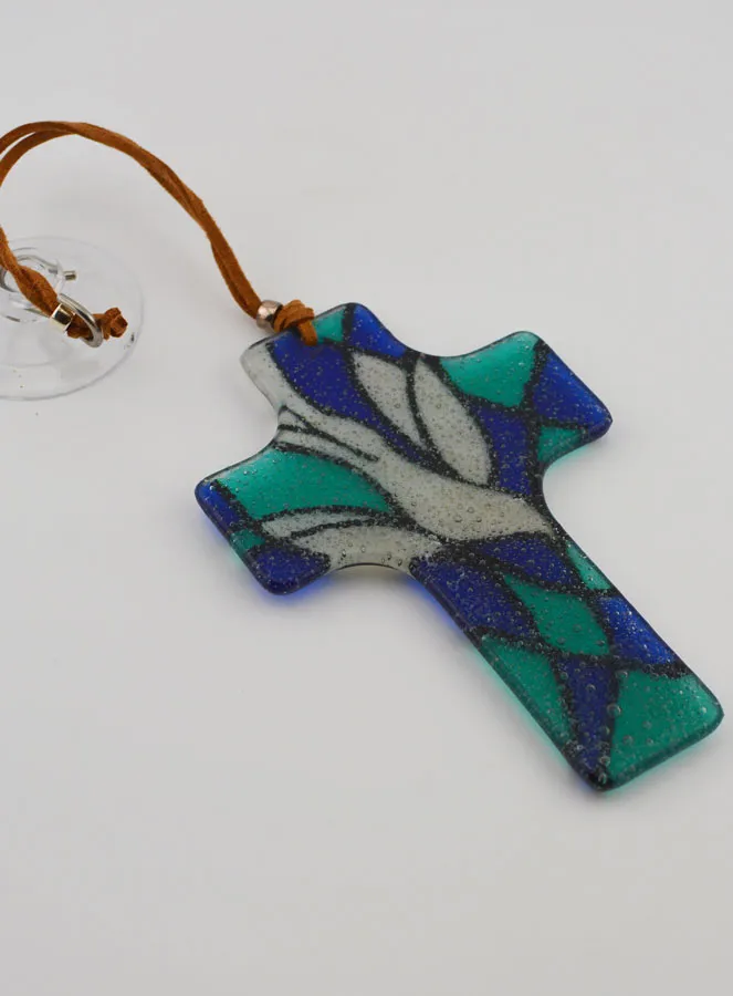 Kruis Heilige Geest Duif Glas (pic 4)