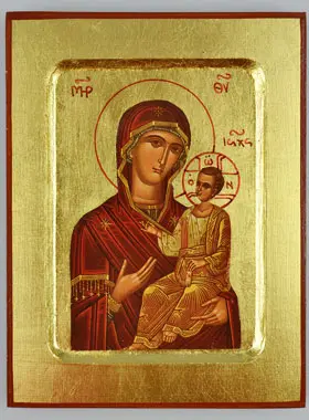 Byzantijnse Icoon Onze Lieve Vrouw van Iveron - Panagia Portaitissa (pic 1)