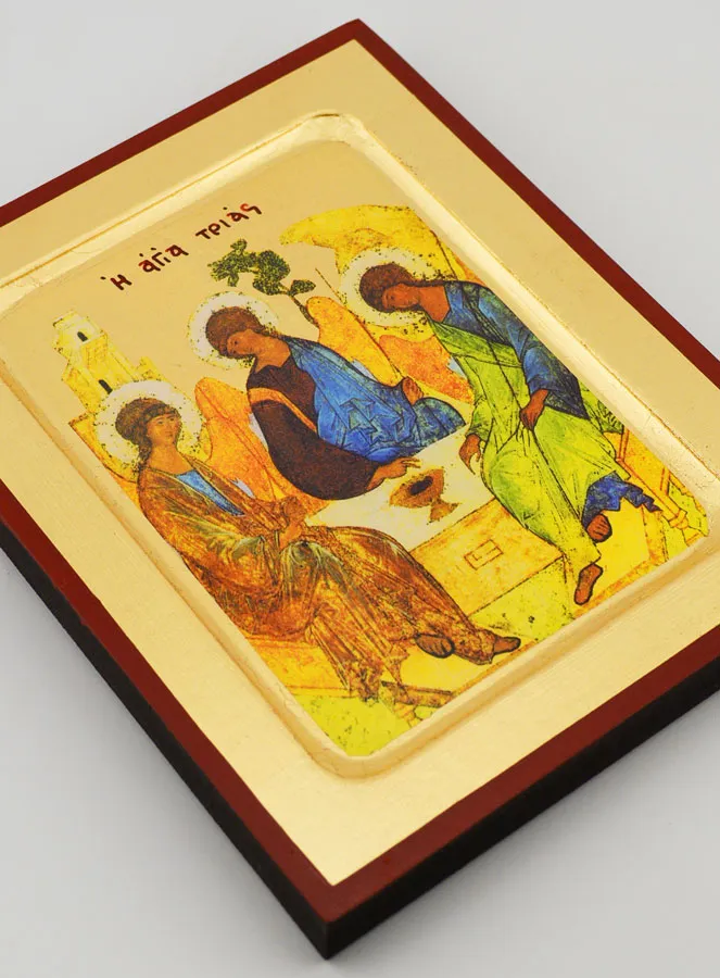 Byzantijnse Icoon Heilige Drievuldigheid van Rublev - 17 cm (pic 3)