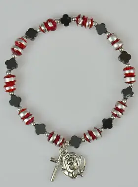 Armband Tientje Bloem Kralen Hematiet - Kruis (pic 1)