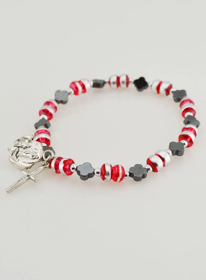 Armband Tientje Bloem Kralen Hematiet - Kruis (pic 4)