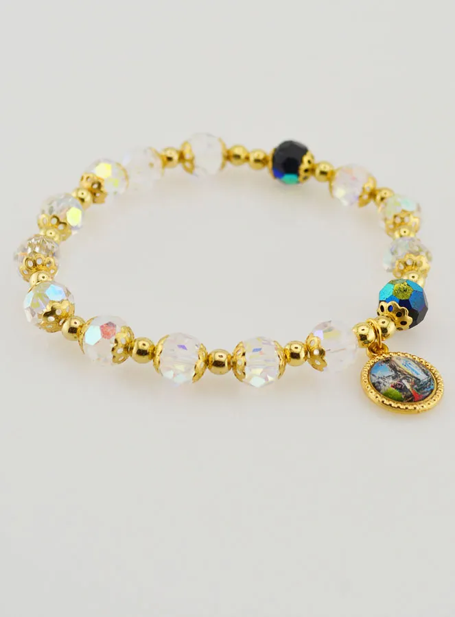 Armband Tientje Kristal Kralen en Goud (pic 3)