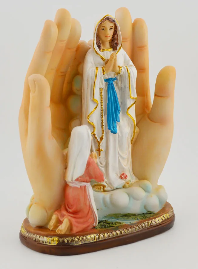 Beeld Maria met Verlichting Gebed - 14cm (pic 3)