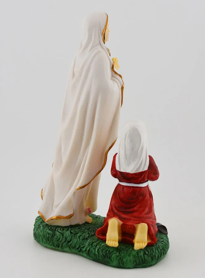 Beeld Onze Lieve Vrouw van Lourdes en St Bernadette - 18 cm (pic 4)