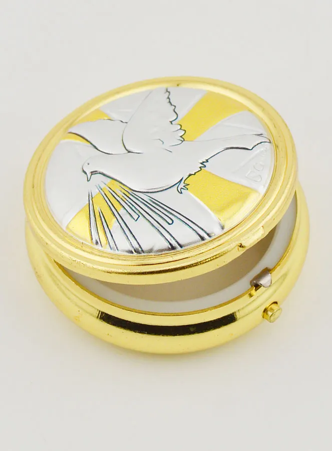 Hostiedoos Duif en Kruis Goudkleurig (pic 4)