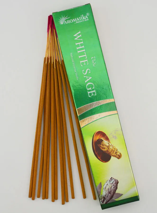Wierook Stokjes Witte Salie - Aromatika 15 g (pic 1)