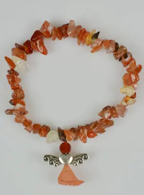 Religieuze Armband Bescherm Engel - Koraal Steen (pic 1)