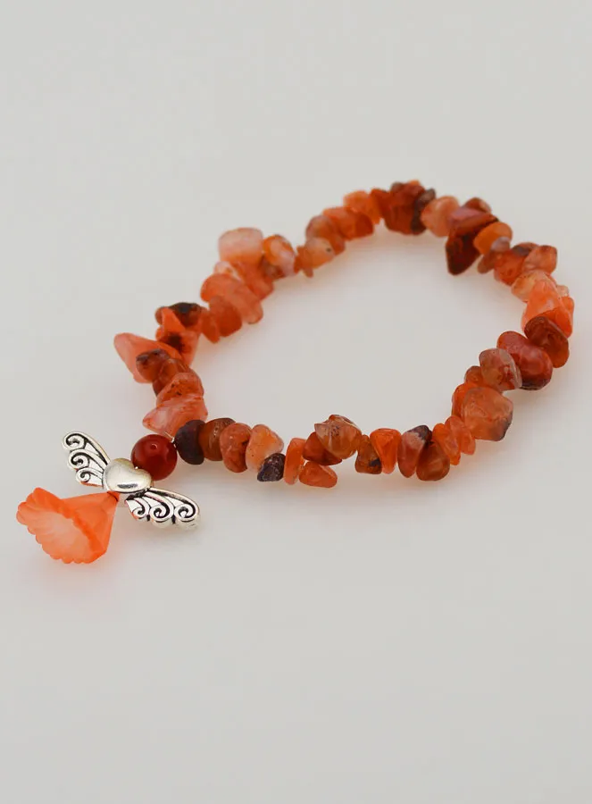 Religieuze Armband Bescherm Engel - Koraal Steen (pic 4)
