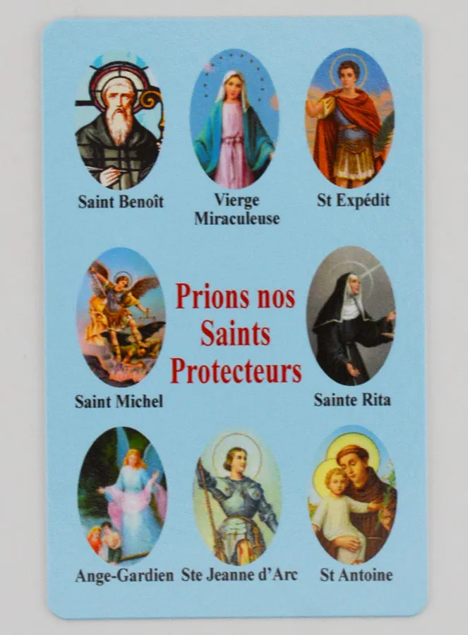 Set van 10 Gebedskaarten Beschermheiligen (in het Frans) (pic 3)