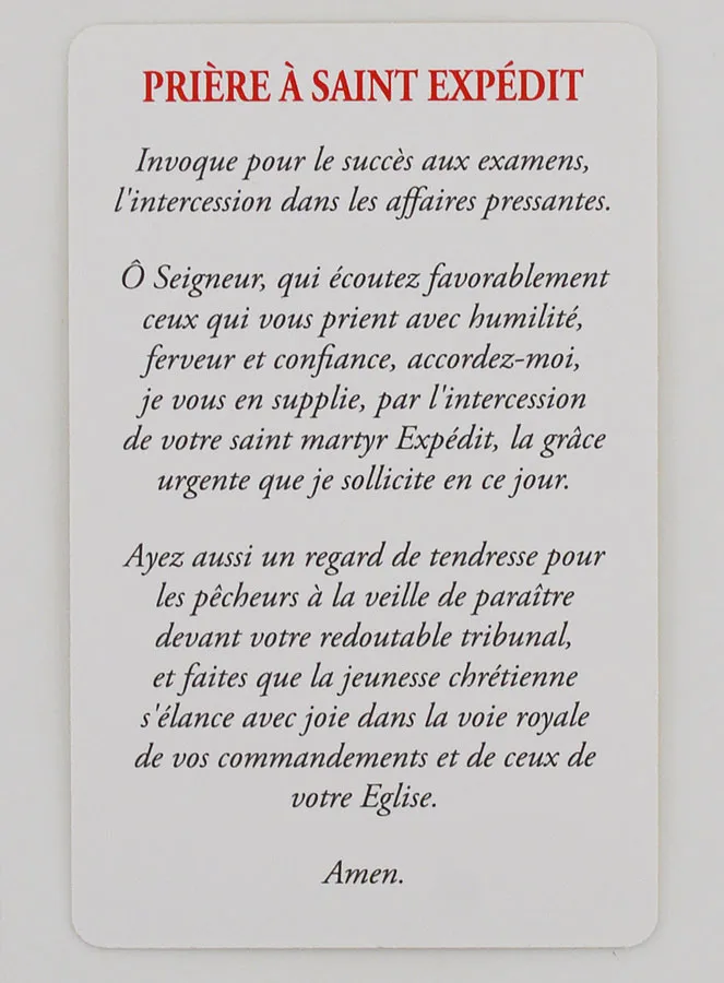 Set van 10 Gebedskaarten - Heilige Expeditus (pic 4)