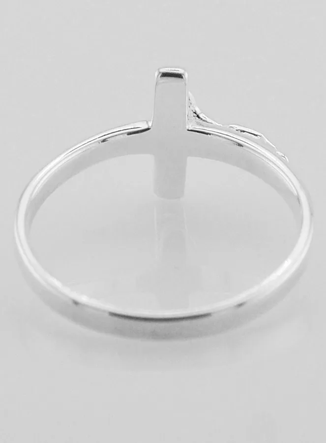 Ring Kruis Jezus 925 Zilver - Maat 60 (pic 4)