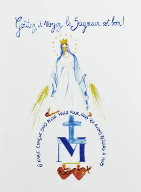 Kaart Communie - Heilige Maagd Maria (pic 1)