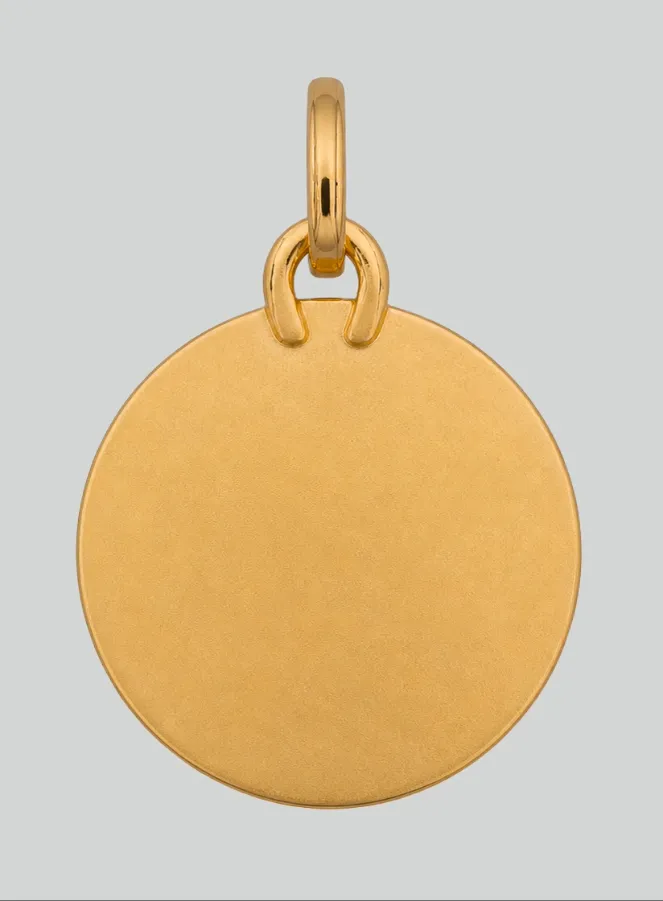 Medaille Bescherm Engel Goud 375/000 met Geslepen Stralen (pic 3)