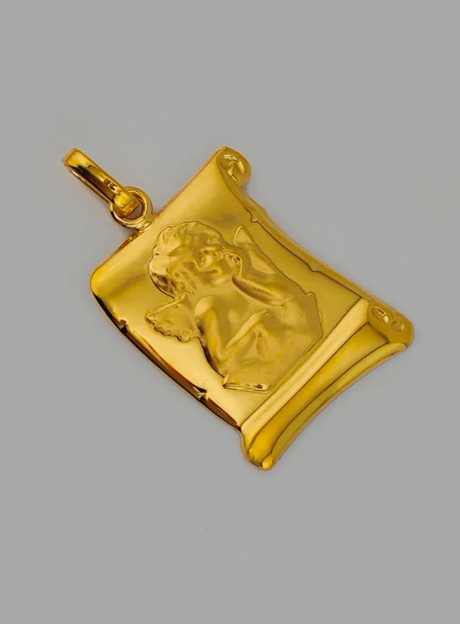 Hanger Perkament Bescherm Engel Goud 375/000 (pic 2)