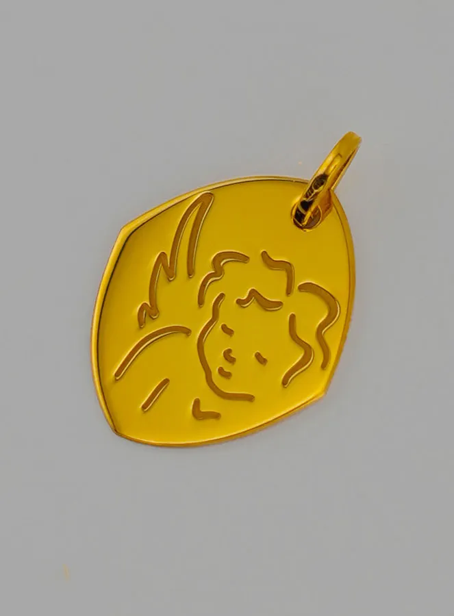 Hanger Beschermende Engel - Ruitvormig Goud 375/000 (pic 3)