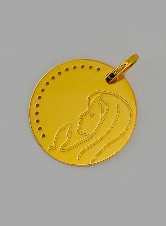 Hanger Maria Biddend Goud 9 Krt (pic 3)