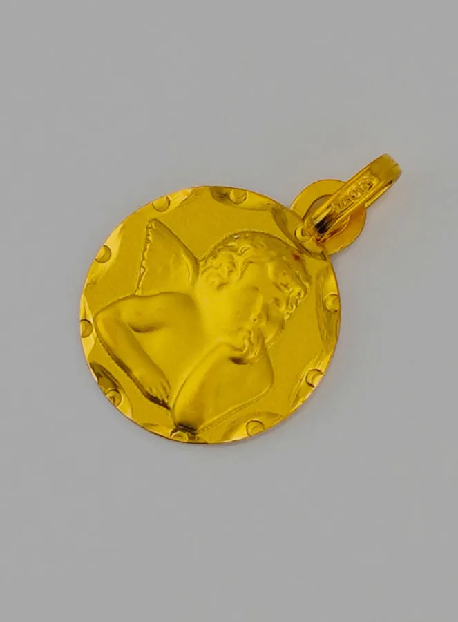 Medaillon Engel Rafael 375 Goud (pic 3)