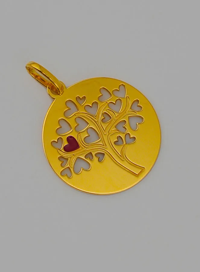 Hanger Levens-Boom met Rood Hart van Goud (pic 2)