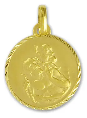 Hanger Heilige Christoffel Geel Goud (pic 2)