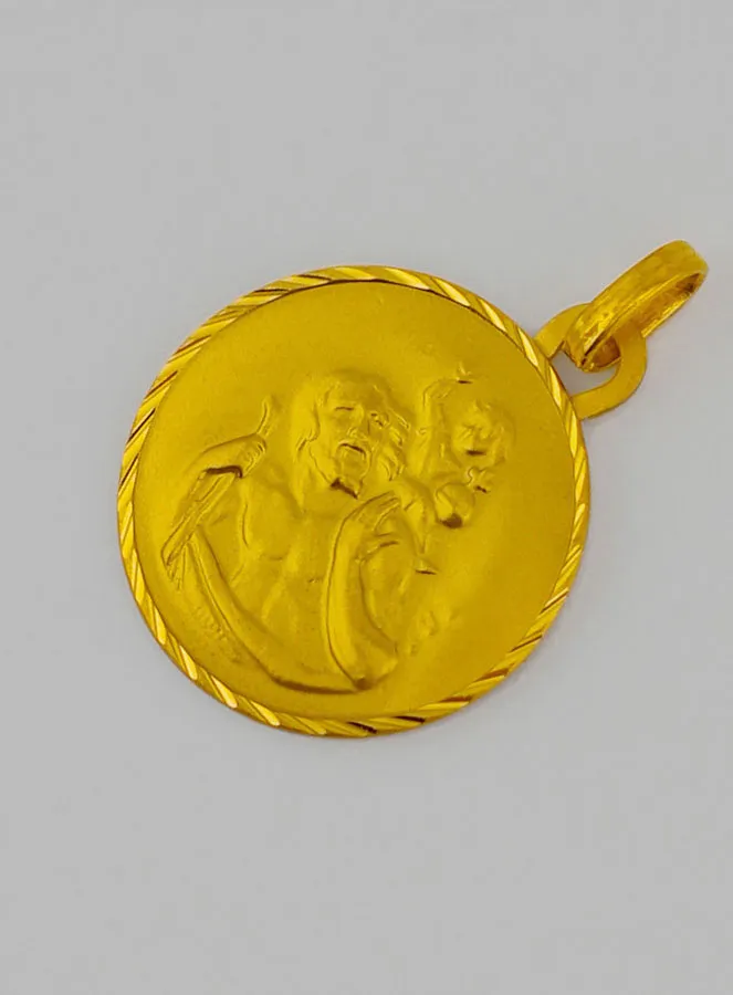 Hanger Heilige Christoffel Geel Goud (pic 3)