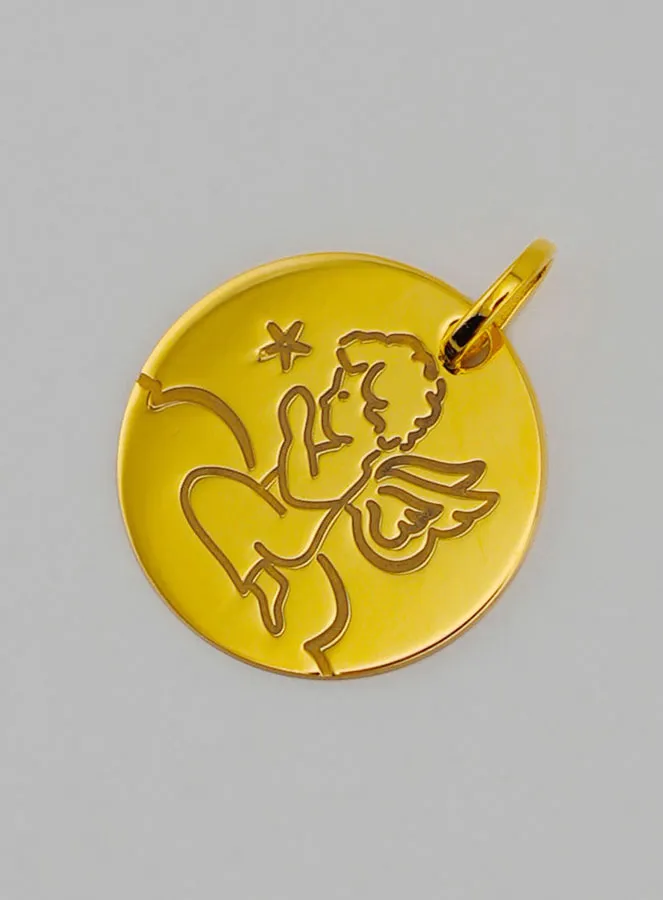 Hanger Beschermengel Biddend Goud 375/1000 (pic 3)