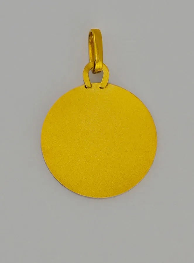 Medaille Profiel Maria met Sluier Goud 9 Karaat (pic 4)