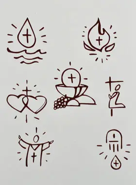 Gebedskaart - De 7 Sacramenten (pic 1)