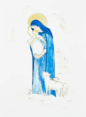 Doopkaart Heilige Maagd Maria met Kind (pic 1)