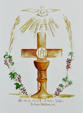 Communie Prent - Ik aanbid je, mijn God (pic 1)