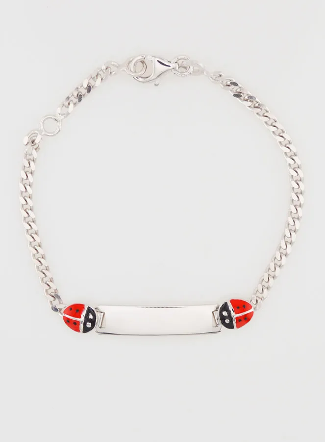 Dooparmbandje Baby Sterling Zilver - 2 Lieveheersbeestjes (pic 2)