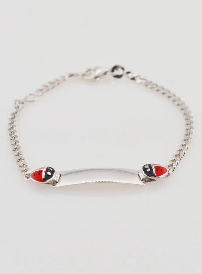 Dooparmbandje Baby Sterling Zilver - 2 Lieveheersbeestjes (pic 3)