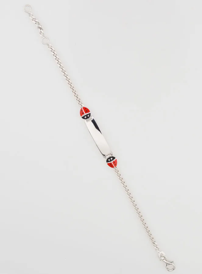 Dooparmbandje Baby Sterling Zilver - 2 Lieveheersbeestjes (pic 4)