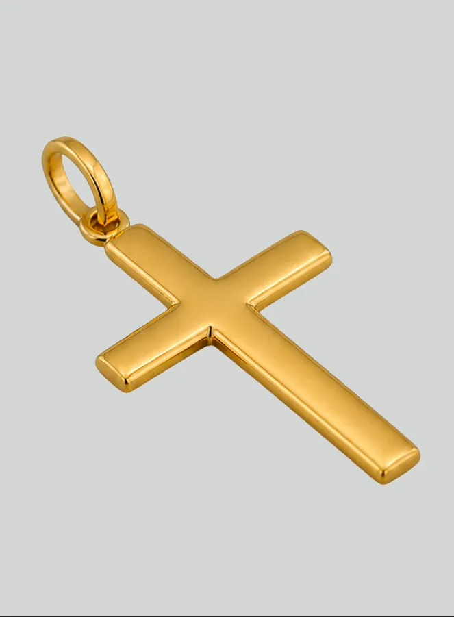Hanger Kruis Jezus Christus Klassiek Geel Goud (pic 2)