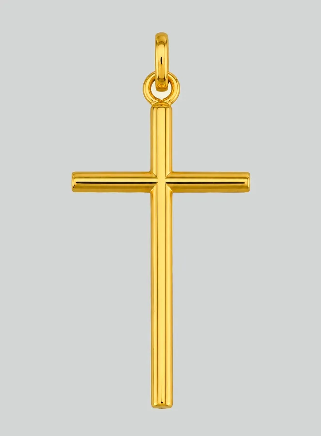 Kruis Hanger Rond 375/000 Geel Goud (pic 3)