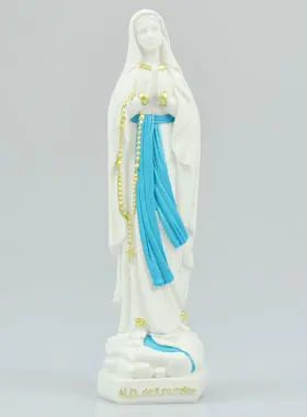 Beeld Onze Lieve Vrouw van Lourdes met Blauwe Ceintuur - 15 cm (pic 1)