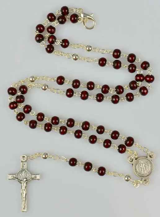 Rozenkrans Heilige Benedictus Rode Kralen (pic 2)