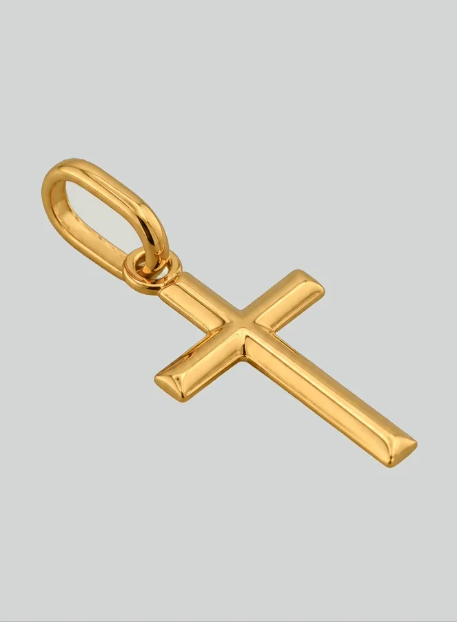 Hanger Kruisje Geel Goud 9 Karaat (pic 2)