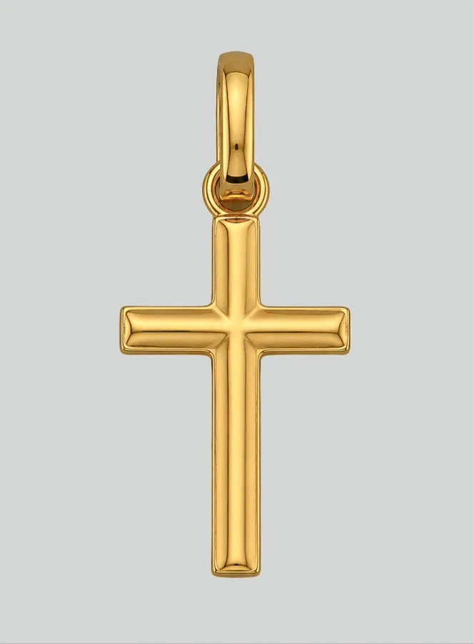 Hanger Kruisje Geel Goud 9 Karaat (pic 3)