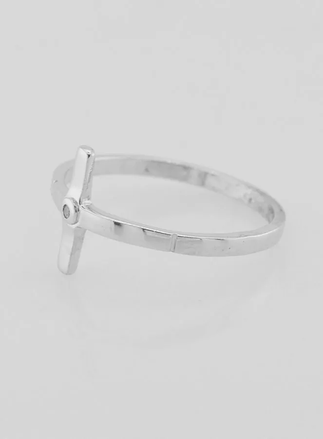 Ring Kruis 925 Zilver - Maat 56 (pic 2)