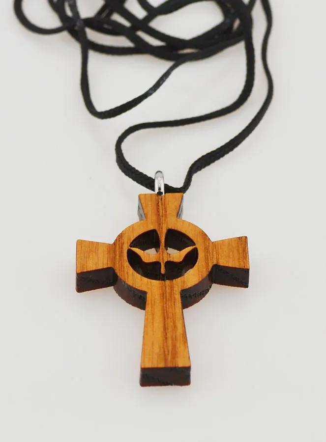 Kruis Hanger Hout Duif Heilige Geest - 3,5 cm (pic 3)
