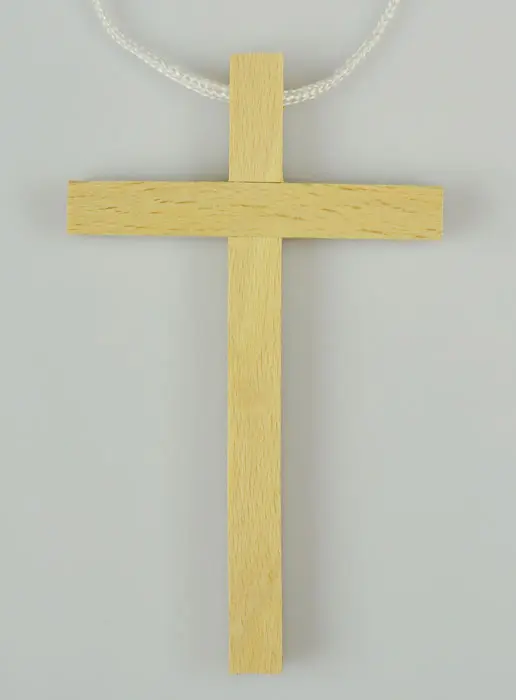 Hanger Kruis Communie Hout met Koord (pic 2)