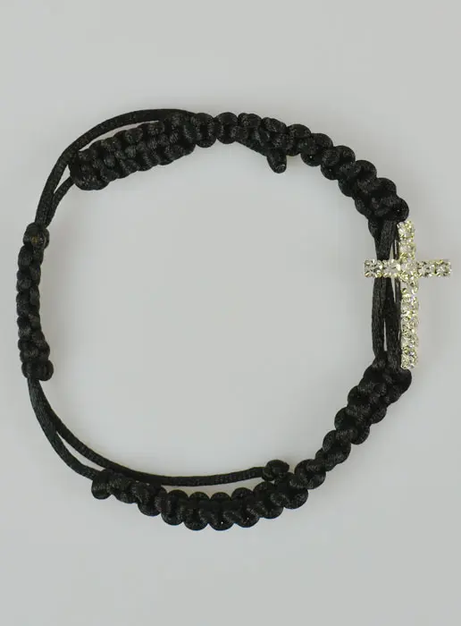Religieuze Armband Shamballa met Kruis en Zirkonia (pic 2)
