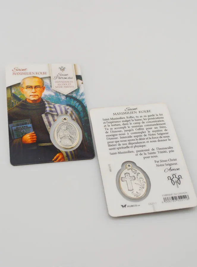 Gebed Kaart Heilige Maximiliaan Kolbe met Medaille (pic 4)