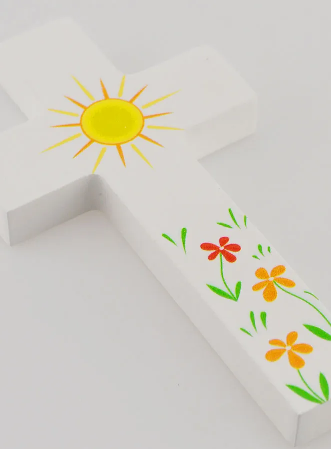 Kruis voor Kinderen van Hout - Zon van de Liefde & Bloemen (pic 3)