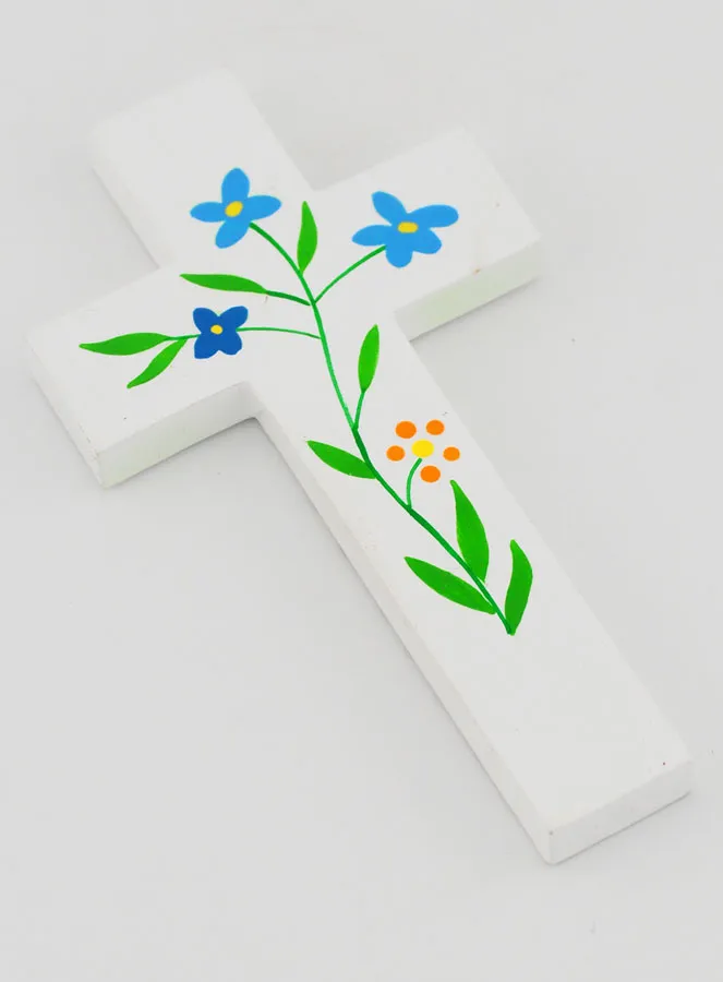 Kruisje voor Kinderen Hout - Veld Bloemen (pic 3)