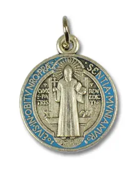 Medaille Benedictus Zilverkleurig - 18mm (pic 2)